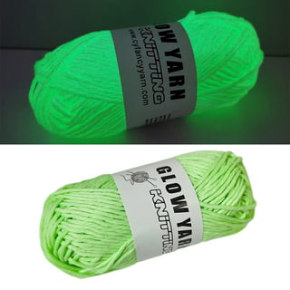 Glowing Yarn, 50m DIY Glow in The Dark Yarn for Crochet, Soft Multi-Colors  Sewing Supplies Scrubby Yarn for Beginners