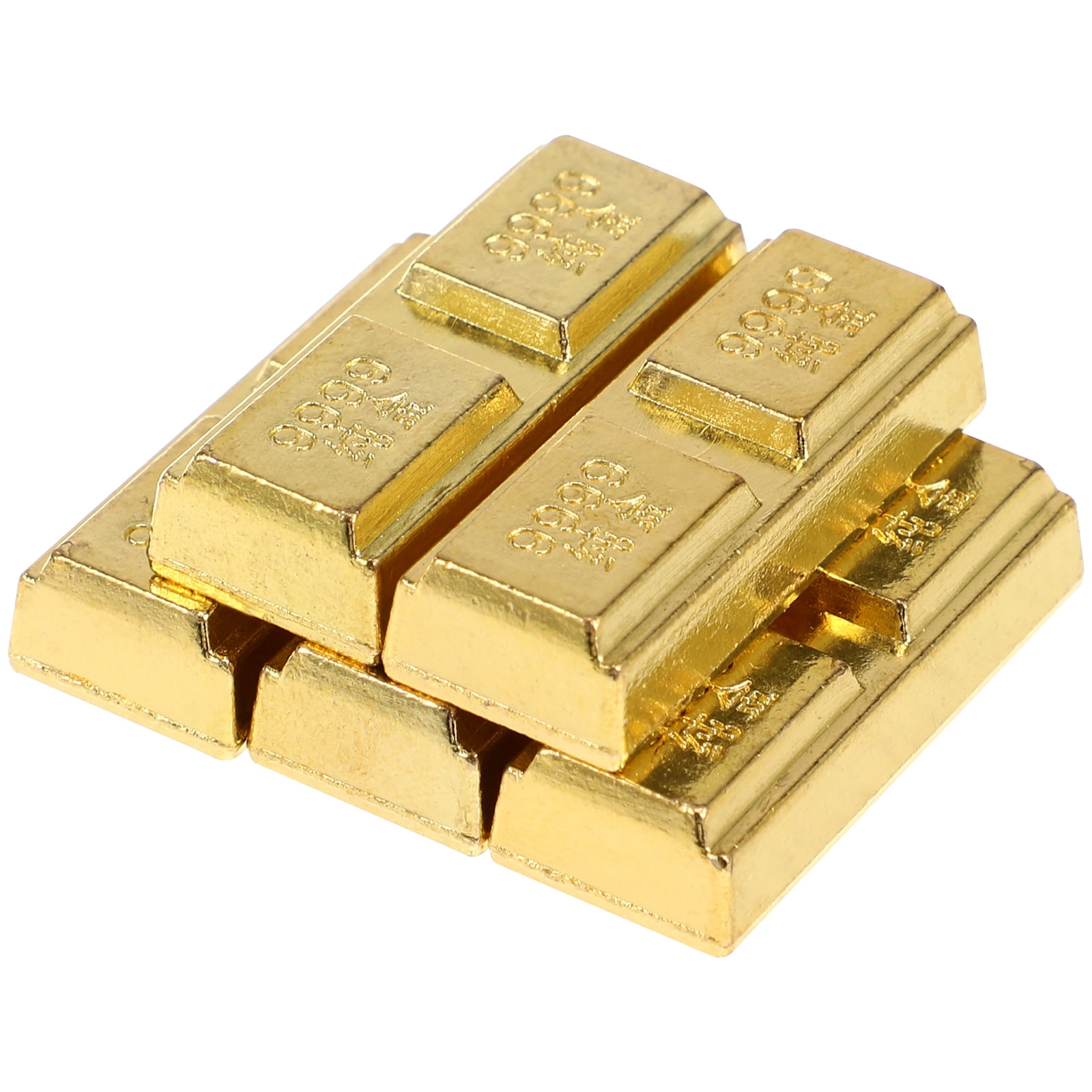 5 Pcs Gold Brick Ornament Home Decor Fake Gold Bar Children's Toys Kids Toy Fake Gold Bricks