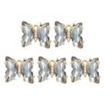 thumbnail image 1 of 5 Pcs Gold Plated Butterfly Charm, Brass Charm Pendant, Black&Grey, 12x10mm, 1 of 6