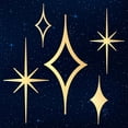 thumbnail image 1 of 5 Pcs Gold Star Wall Decor Mid Century Modern Style Wall Decoration Metal Vintage Retro Art Decor Sculpture Elegance Accents Style Diamond Starbursts Hangings for Nursery Home Office Room, 1 of 6