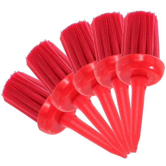 5Pcs Golf Tees Multi Functional Plastic Golf Ball Brush Portable Golf Bases