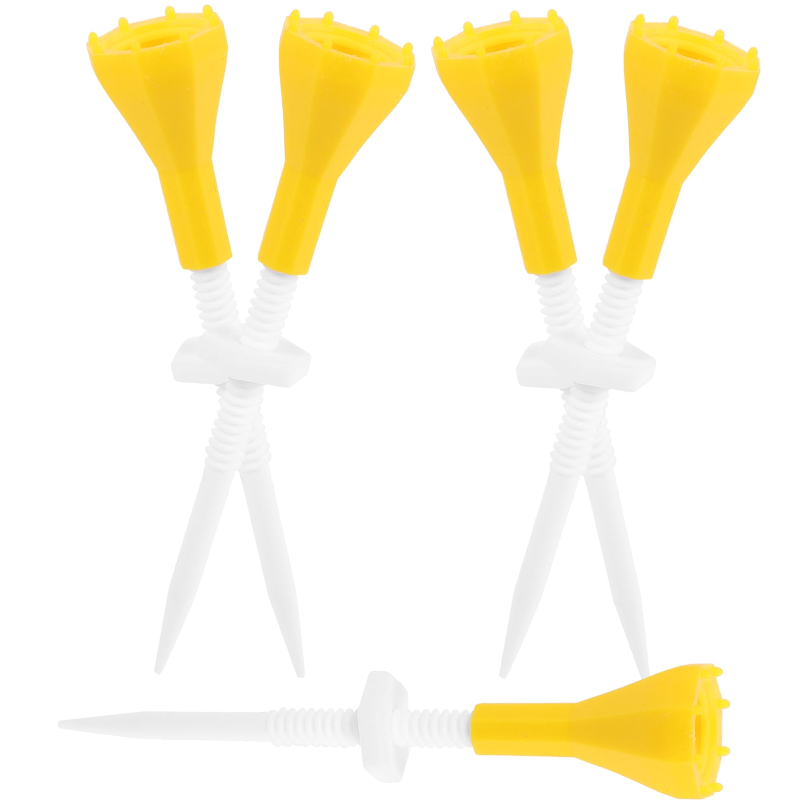 5 Pcs Golf Rubber Sleeve Tee Adjustable Limit Plastic Ball Holder