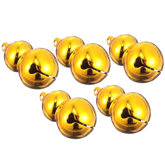 OATIPHO 5Pcs Charms For Pet Collars Bell Pendant Brass Gourd Shape For Decoration