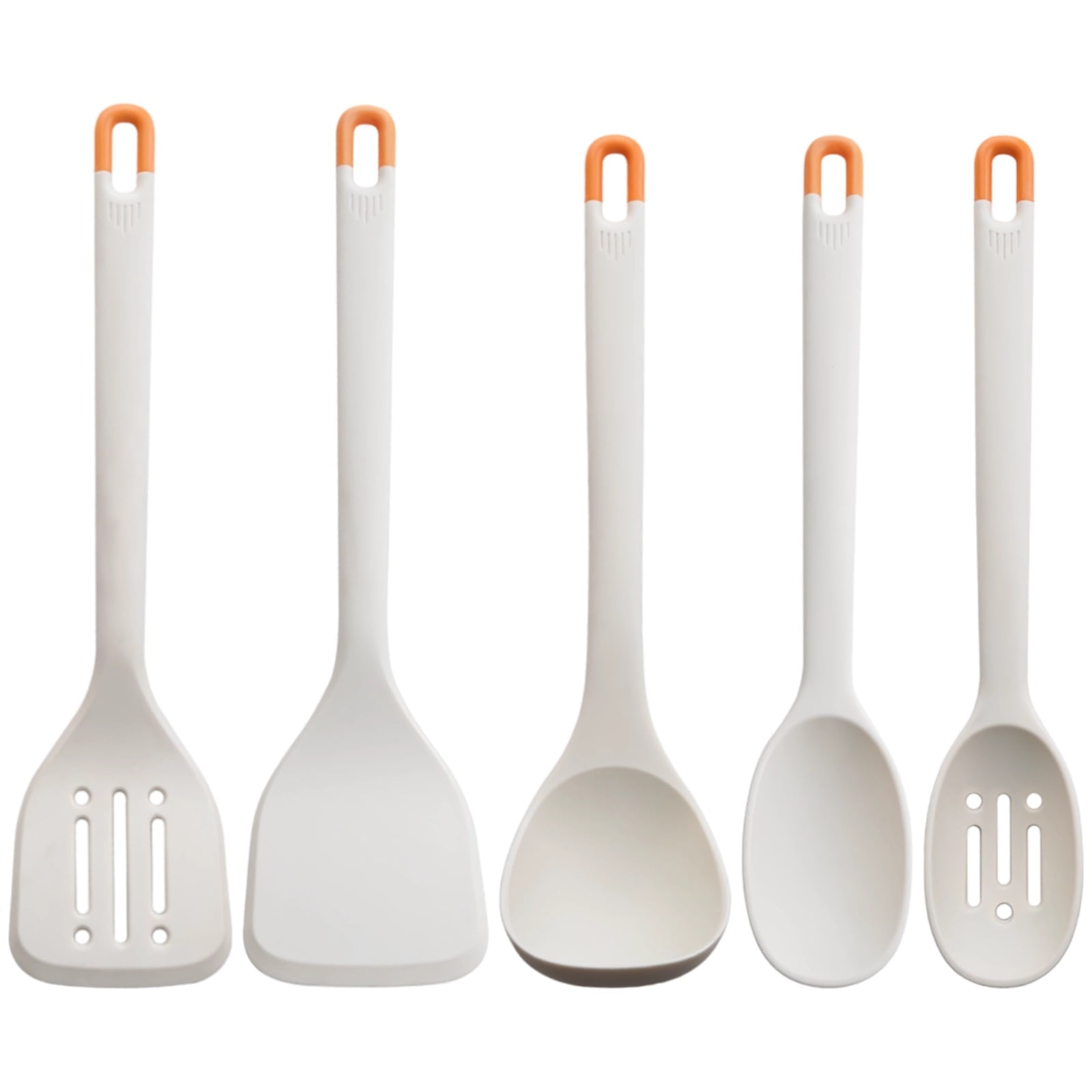 5 Pcs Silicone Cooking Utensils Set,High Heat Resistant Kitchen Utensil Set,Non-Stick Cookware Safe,BPA-Free,Ergonomic Grip Design for Everyday Culinary Needs(Grey)