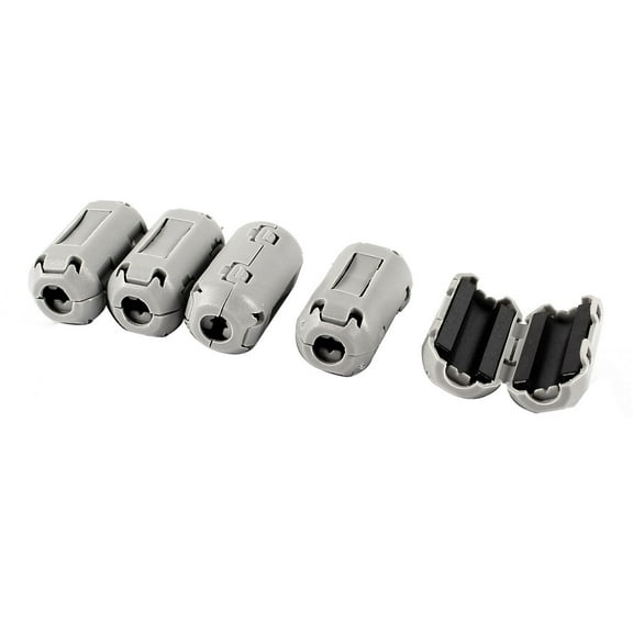 5 Pcs Gray UF35B 3mm Dia Cord Ferrite Core Noise Filter