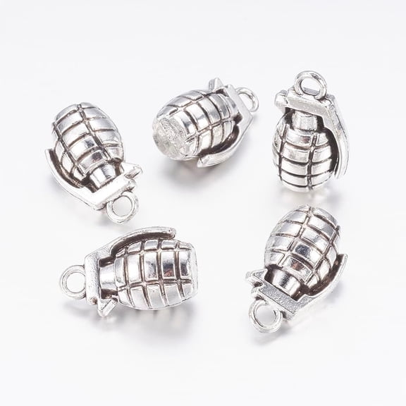 5 Pcs Grenade Charms Pendant Tibetan Style Zinc Alloy Pendants Jewelry Making Charms Metal Charms Pendant Pendant Ornament for Women DIY Necklace Bracelet Earring Jewelry Craft Making