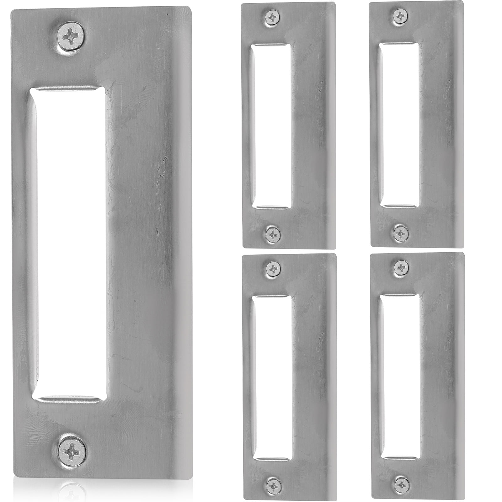 5 Pcs Guide Sheet Door Locks Knob Plate Stainless Steel Plates Covers Hole Filler Kick Garage