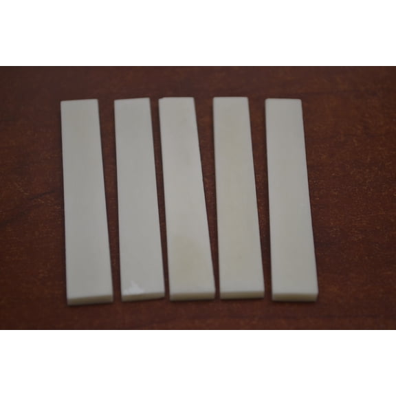 5 Pcs Guitar Buffalo Bone Saddle Blank 3 1/2" x 1/2" x 4mm