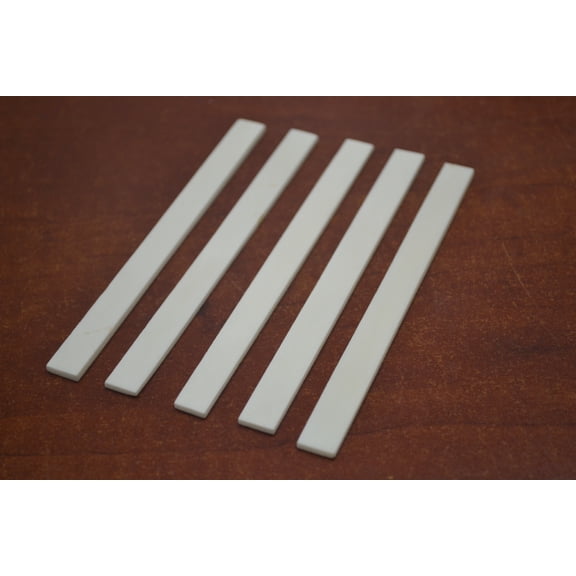 5 Pcs Guitar Buffalo Bone Saddle Blanks 125mm x 10mm x 3mm