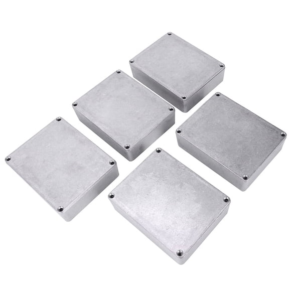 5 Pcs Guitar Effects Pedal Aluminum Stomp Box Enclosure for DIY Guitar Pedal Kit 1590BB Aluminium Silver,5 * Guitar Effects Aluminium Box 20* Steel Screws