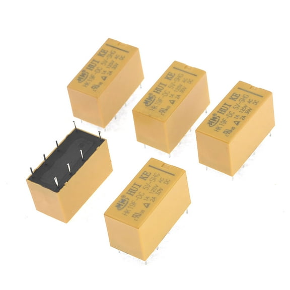 5 Pcs HK19F-DC5V-SHG 8 Pin PCB 5V DC Coil Volt  Power Relay