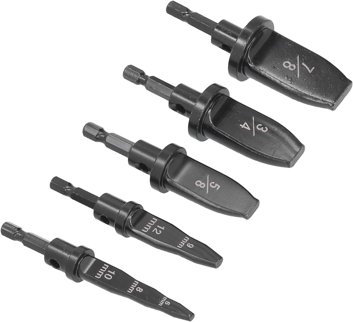 5 Pcs HVAC Repairing Tools Swaging Tool Clearance Copper Pipe Expander Set Steel Metric Hex Handle Pipe Flaring Manual Flaring Tool Hvac for ir Conditioner Pipeline Engineering Industrial