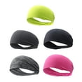 5 Pcs Hair Out of Face Headband Sports Hairband Bands Elastic Ties
