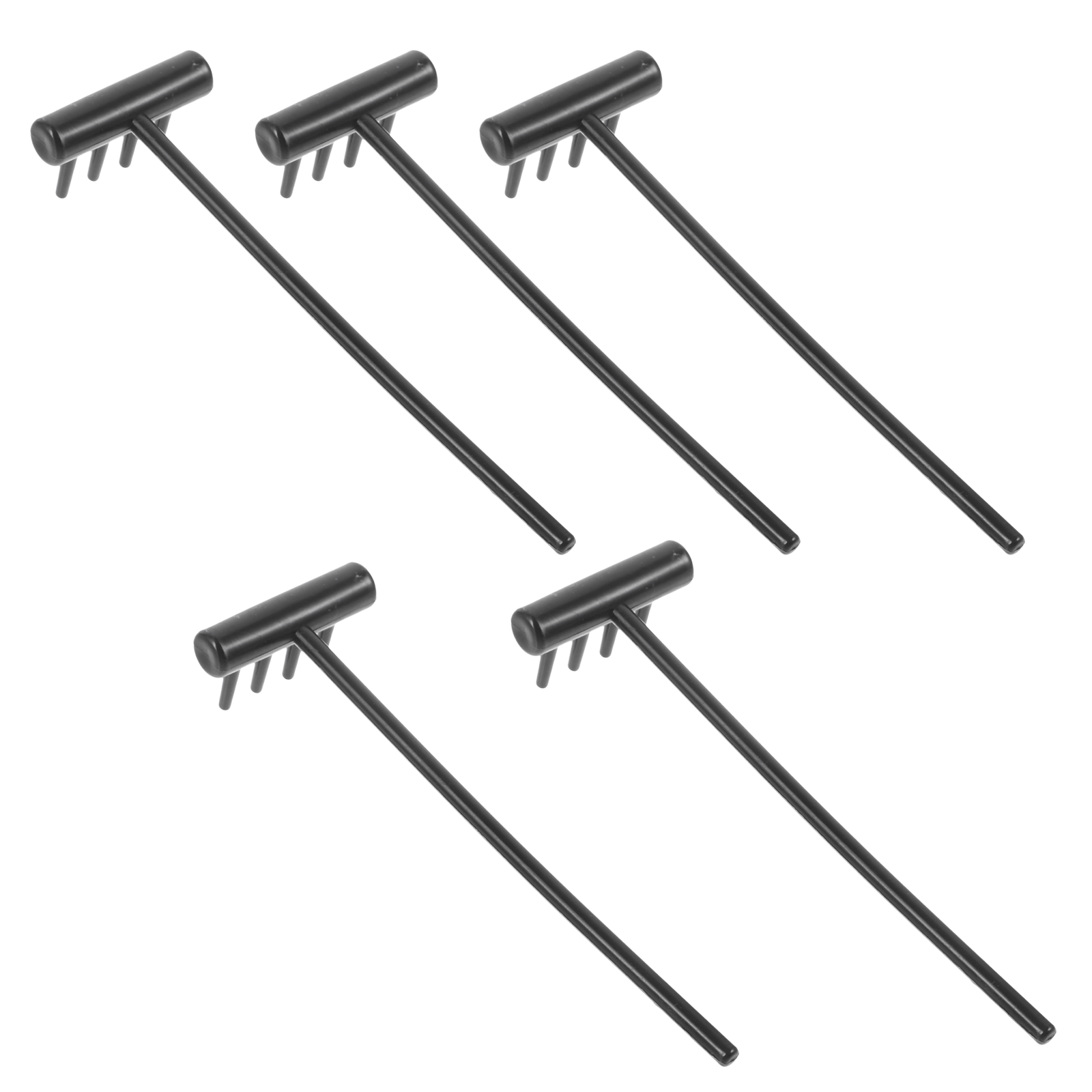 5pcs Mini Garden Rakes for Sandbox Portable Sand Table Tools Black ...