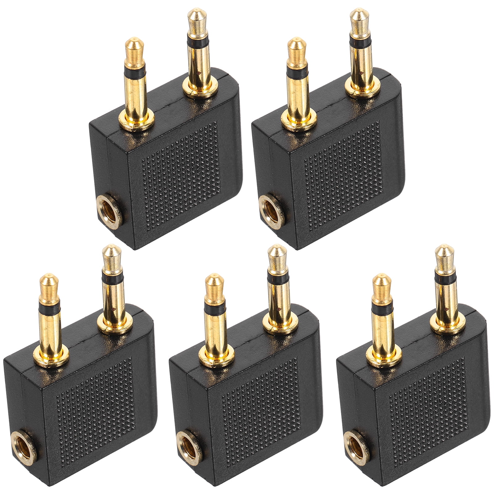 5 Pcs Headphone Conversion Plug Adapter Airplane Adapters Airline