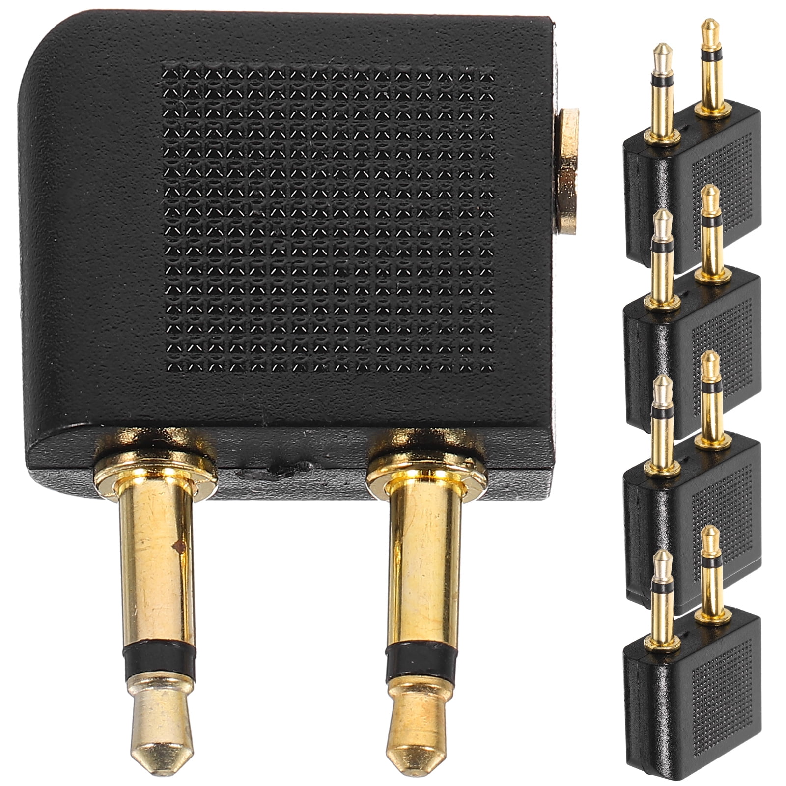 5 Pcs Headphone Conversion Plug Airplane Adapters Airline Earphone for