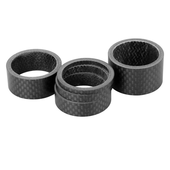5 Pcs Headset Spacer Matte Black Carbon Fiber Handlebar Stem Spacers Fit 1/8 Inch Stem for Bikes Bicycle 3 5 10 15 20mm