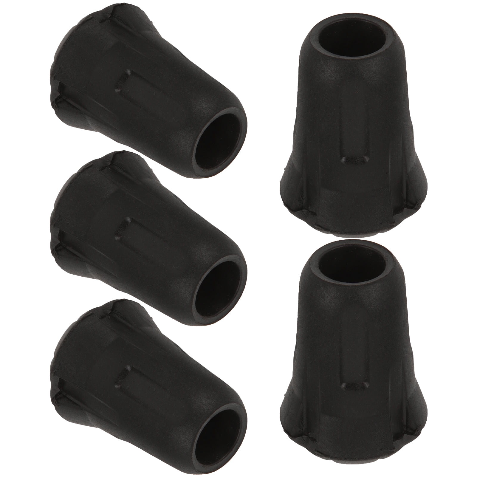 WESIEVYA Support Cane Tips Protective Trekking Poles Black Plastic 5Pack 1.4x1in