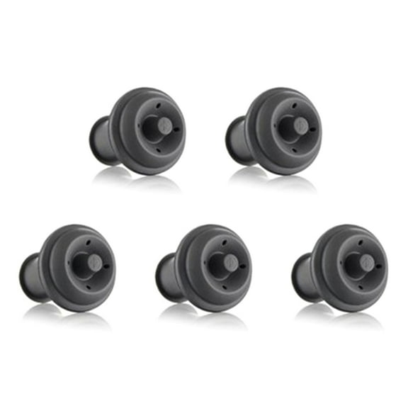 5 Pcs Home Vacuum Wine Saver Pump Reusable Champagne Bottle Stopper Silicone Sealed Wine Stopper to Keep the for Fre