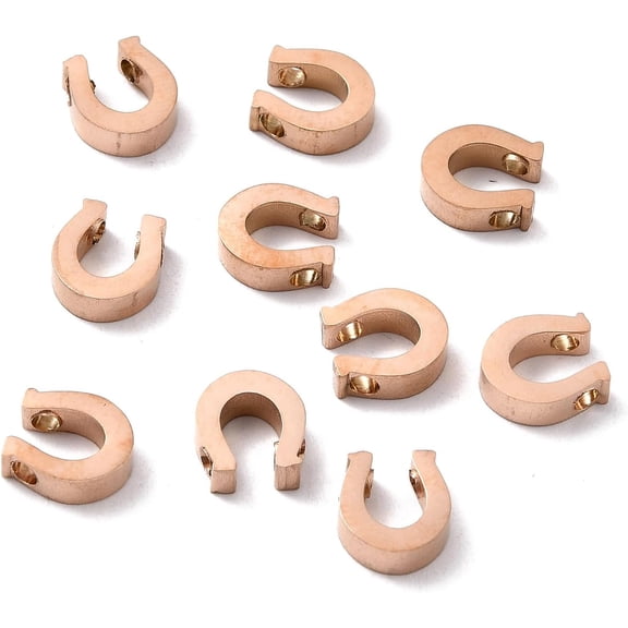 5 Pcs Horse Pendant Charms Ion Plating(IP) 304 Stainless Steel Charms Horseshoe Metal Charms Pendant Pendant Decoration for Women DIY Necklace Bracelet Earring Jewelry Craft Making