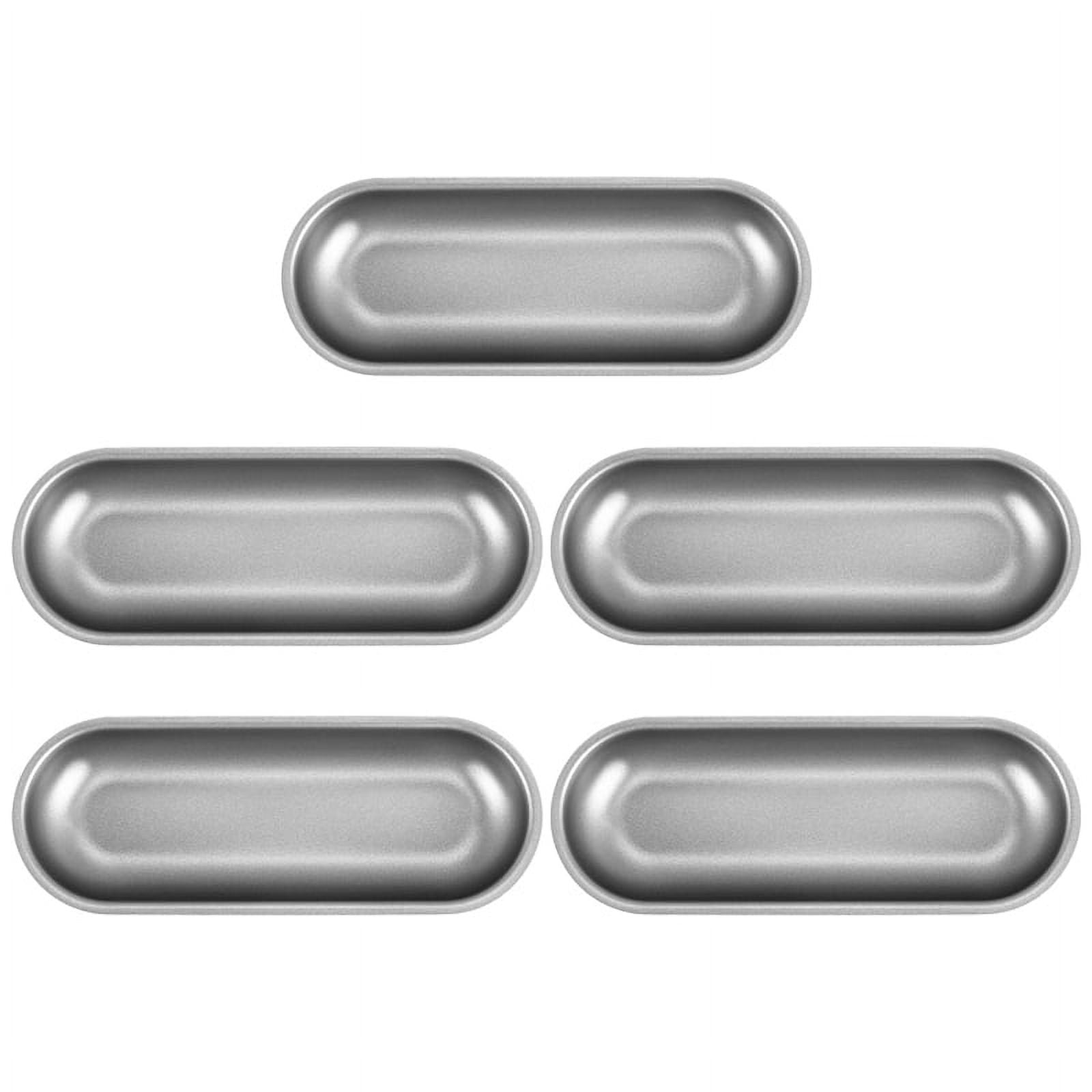 5 Pcs Hot Dog Mold Carbon Steel Sausage Non Stick Bakeware Oval Hot Dog