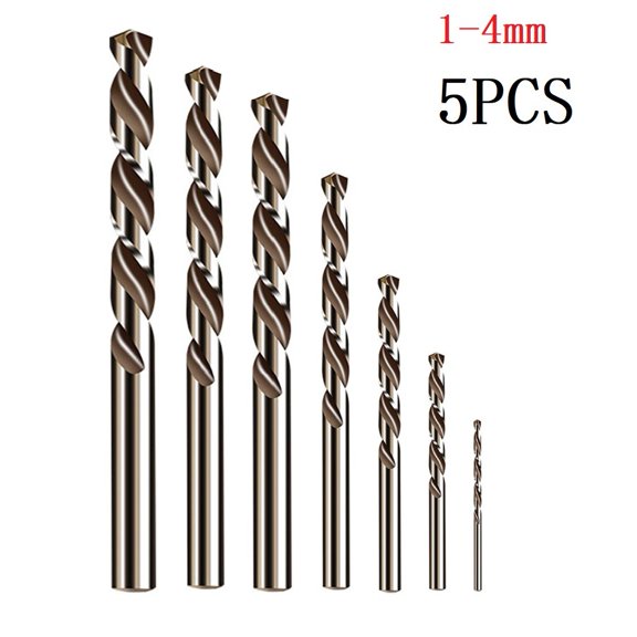 5 Pcs Hss M35 Cobalt Drill Bit 1-4Mm For Stainless Steel Metal Wood Hole Cutter Hand Tools Power Tools Accessories 3.5Mm 5Pcs Smile Home