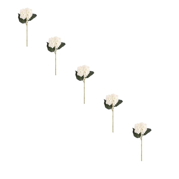 5 Pcs Hydrangea Stems, Full Hydrangea Flowers Artificial with Stems, Silk Hydrangea Single Stem For Home Table Centerpieces Wedding Birthday Decoration 17.5"