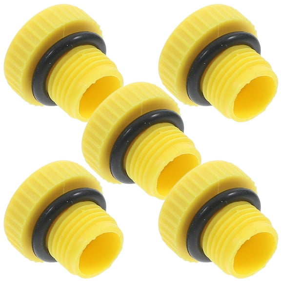 5 Pcs Hydraulic Thread Plug Hole Plugs Replacement Seal Outer Wire Screw Hole Plugs Nylon Rubber 1.30X1.30X1.20CM
