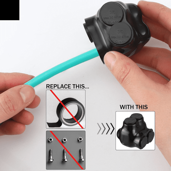 5 Pcs Insulated Multi Cable Connectors 2 Port Single Entry Splice Electrical ...