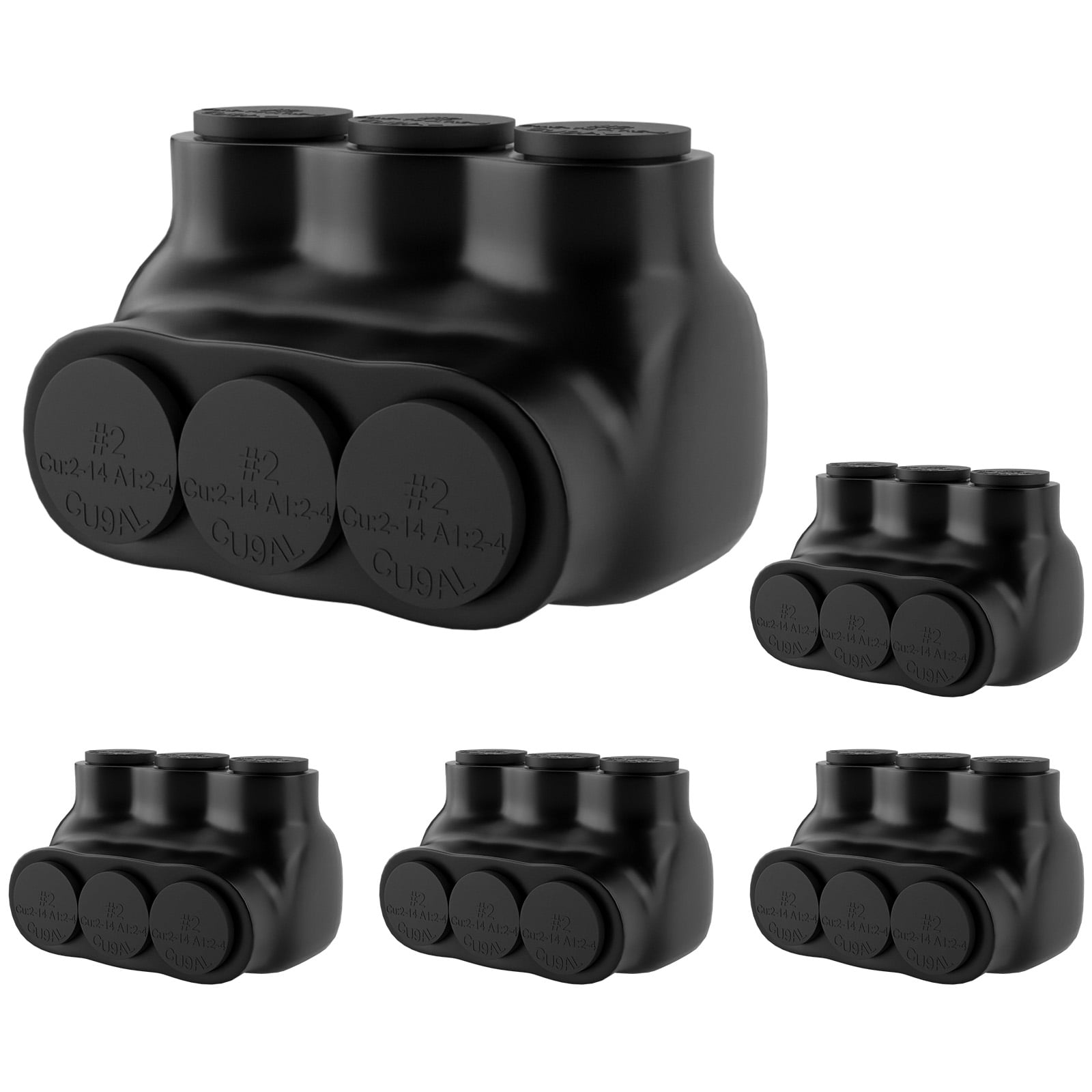 Premium Black Splice Connectors - 5 Pcs Multi Cable Insulated Wire - View #10