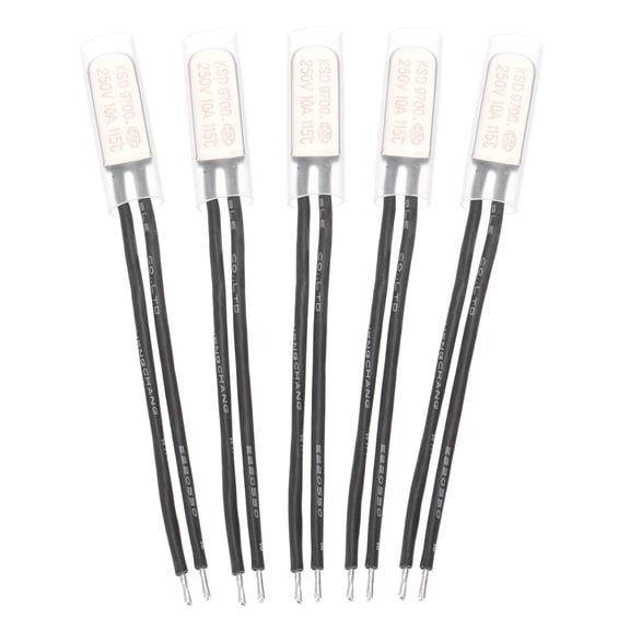 5 Pcs KSD9700 Thermostat 115°C/239°F Normally Close Temperature Switch Thermal Protector N.C 10A 250V Metal Temperature Controller