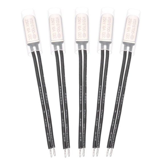 5 Pcs KSD9700 Thermostat 130°C/266°F Normally Close Temperature Switch Thermal Protector N.C 10A 250V Metal Temperature Controller