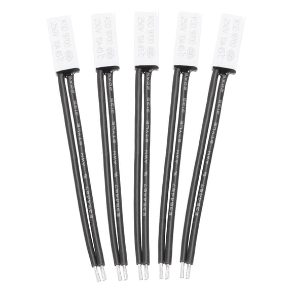 5 Pcs KSD9700 Thermostat 45°C/113°F Normally Close Temperature Switch Thermal Protector N.C 10A 250V Plastic Temperature Controller