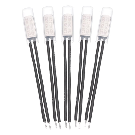 5 Pcs KSD9700 Thermostat 65°C/149°F Normally Close Temperature Switch Thermal Protector N.C 10A 250V Metal Temperature Controller