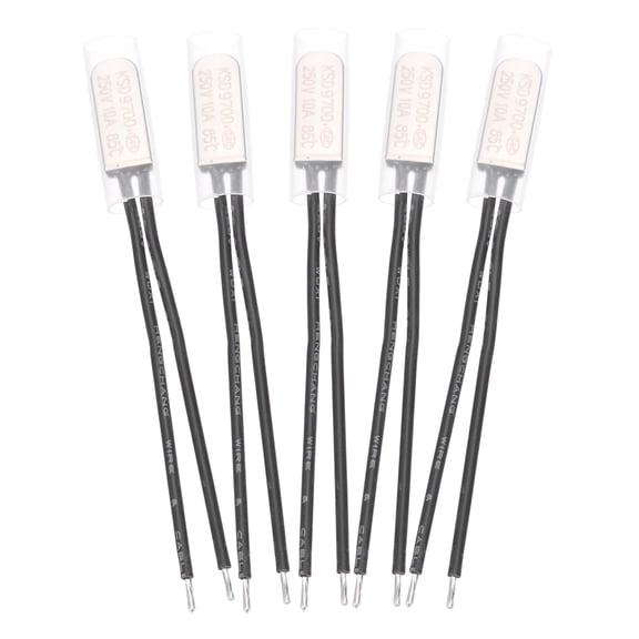 5 Pcs KSD9700 Thermostat 85°C/185°F Normally Close Temperature Switch Thermal Protector N.C 10A 250V Metal Temperature Controller