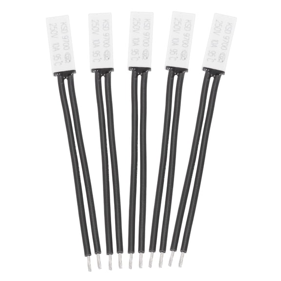 5 Pcs KSD9700 Thermostat 95°C/203°F Normally Close Temperature Switch Thermal Protector N.C 10A 250V Plastic Temperature Controller