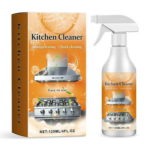 5 Pcs Kitchen Cleaner Foam Spray - Powerful Stain Remover for Grease & Oil, Quick & Easy Cleaning on Countertops, Cabinets, Stainless Steel, Non-Toxic Formula with Baking Soda, No Rinse Needed, 4.2oz
