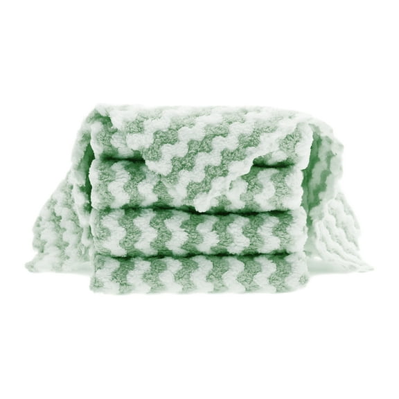 5 Pcs Kitchen Hand Towels Kitchen Dish Cloths Absorbent Dish Towels for Kitchens 9.84"x9.84" Green