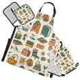 thumbnail image 1 of 5 Pcs Kitchen Set Heat Resistant Oven Mitts and Non-Slip Pot Holders with Adjustable Cooking Apron Bag Shoes Chairs Clothes, 1 of 6