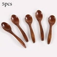 5 Pcs Kitchen Wooden Spoon Cooking Utensil Tool Soup Teaspoon Catering