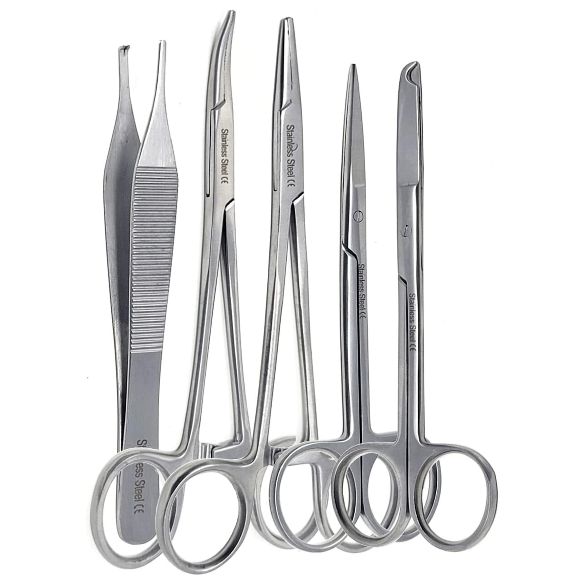 5 Pcs Lab Scissors and Forceps Set, Stainless Steel - Walmart.com