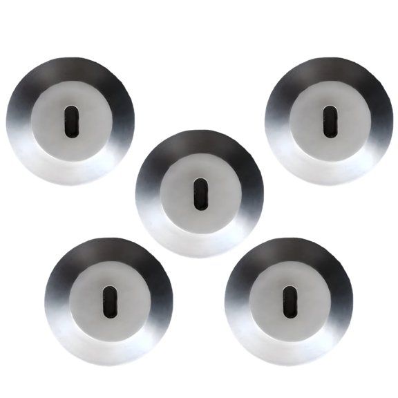 5 Pcs Laptop Lock, Adhesive Security Plate For Tablets And Notebooks, Zinc Alloy Anti-Theft Clasp, Easy Install Security Cable , 1.3 In , Silver