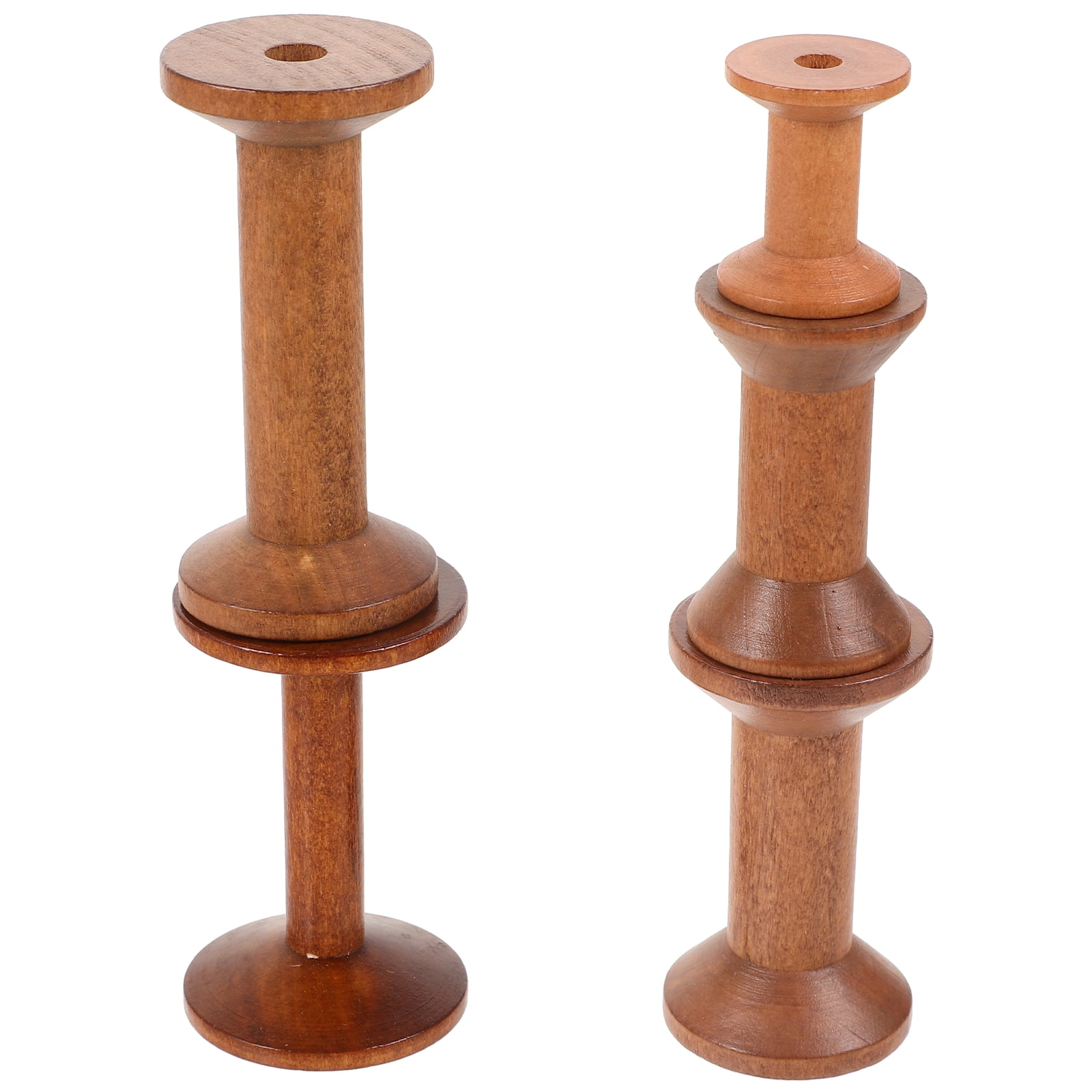 Sewing Thread Reel Machine 5 Pcs Large Wooden Cotton Reels Empty Sewing Machine Thread Holder ...