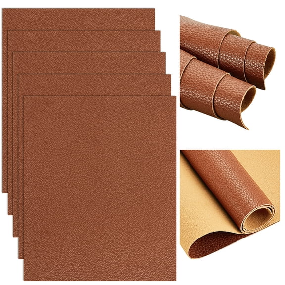 5 Pcs Laserable Leather Sheets 9.8 x 11.8 inch Leatherette Patches Blanks Laserable Engravable Leatherette Sheets Laser Engraving Art