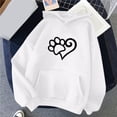 thumbnail image 1 of 2024 Hot Selling Winter Clothes for Women Clearance Sale Fashion Woman Hoodied Long Sleeve T-Shirt Printing Loose Blouse Tops Hoodies Trending Womens Clothes, White XXXL, 1 of 6