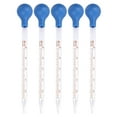 thumbnail image 1 of 5 Pcs Liquid Pipettes Glass Scale Graduated Pipette Transparent Glass Liquid Droppers, 0.5ml, 1ml, 2ml, 3ml, 5ml, 10ml, 1 of 9
