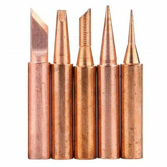 5 Pcs/Lot Set 900M-T Copper Soldering Tip -Free Solder Iron Welding Tips