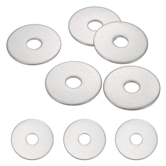 5 Pcs M10.5 304 Stainless Steel Flat Washers 10.5mm ID 40mm OD 2mm Thick, Silver