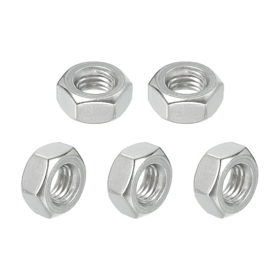 5 Pcs M10x1.5mm Hex Nuts, 316 Stainless Steel Metric Coarse Thread Hardware Nut