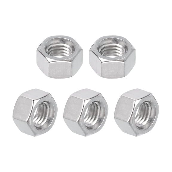 5 Pcs M12x1.75mm Hex Nuts, 304 Stainless Steel Metric Coarse Thread Hardware Nut
